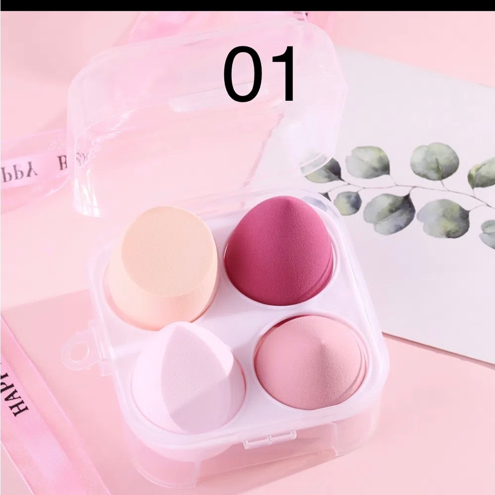 4 Pcs Beauty Makeup Sponge Eggs In Box Flawless For Creams, Powders & Liquids - Picture 3 of 11